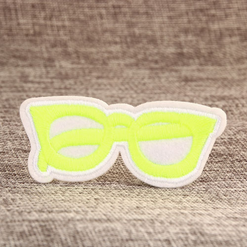Yellow Glasses Fashion Embroidered Patches