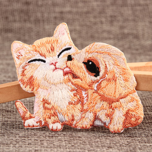 Lovely Dog and Cat Custom Embroidered Patches