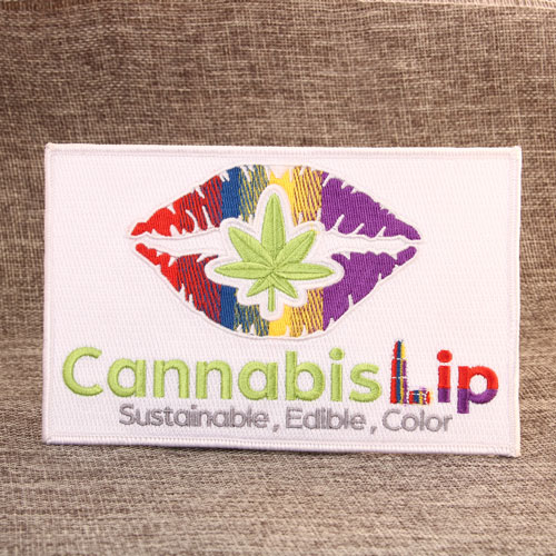 Cannabis Lip Cool Embroidered Patches